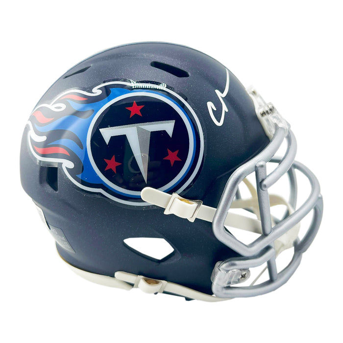 Chris Johnson Signed Tennessee Titans Speed Mini Football Helmet (Beckett)