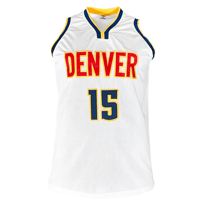 Nikola Jokic Signed Denver White Signed on 1 Basketball Jersey (JSA)
