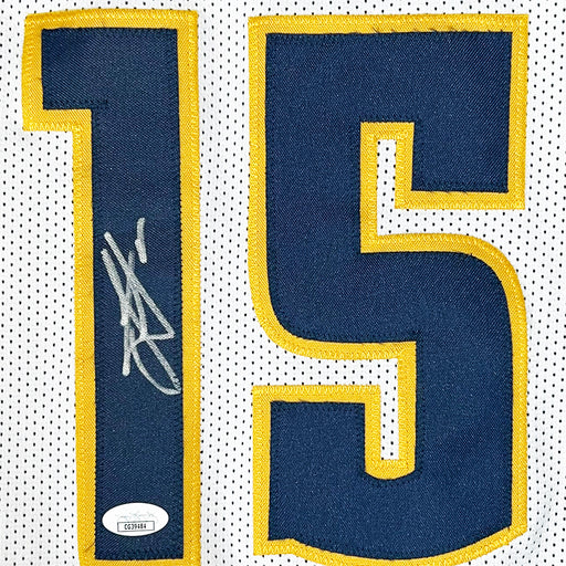 Nikola Jokic Signed Denver White Signed on 1 Basketball Jersey (JSA)