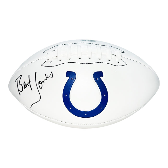 Bert Jones Signed Indianapolis Colts Official NFL Team Logo Football (Beckett)