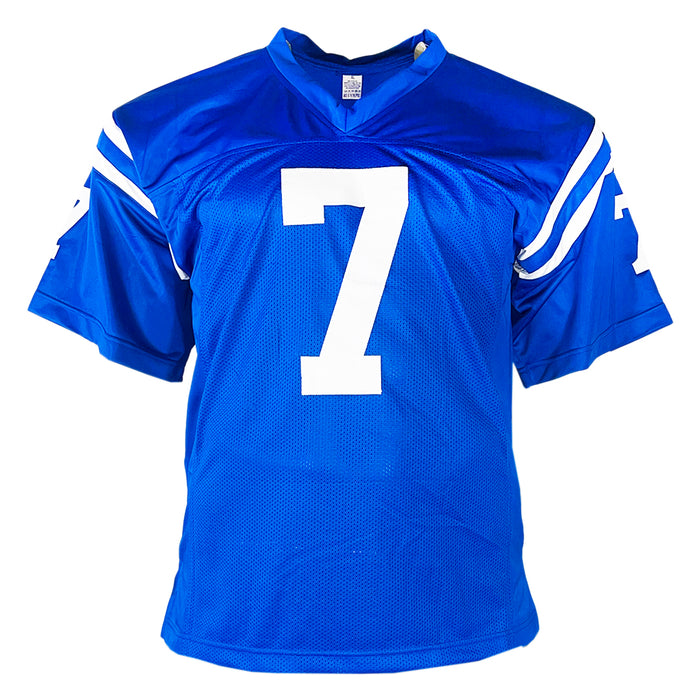 Bert Jones Signed Indianapolis Blue Football Jersey (Beckett)