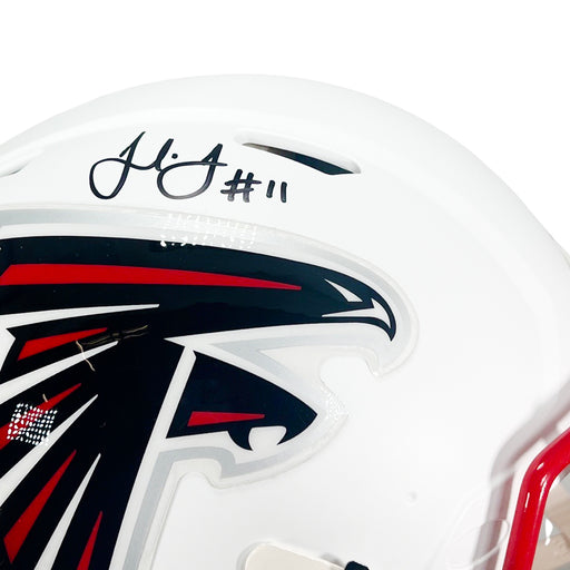 Julio Jones Signed Atlanta Falcons Authentic Flat White Speed Full-Size Football Helmet (Beckett)