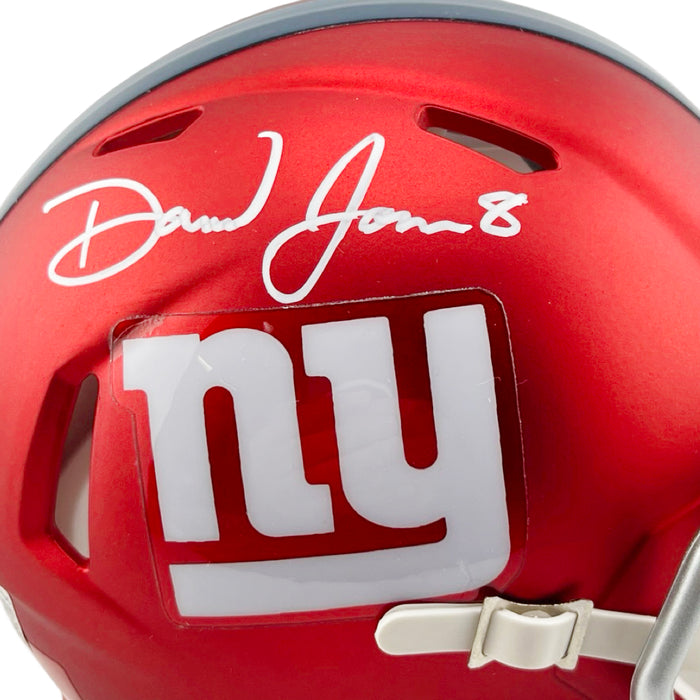 Daniel Jones Signed New York Giants Blaze Mini Football Helmet (Beckett)