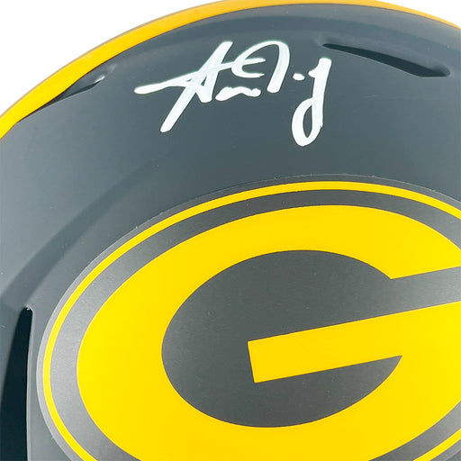 Aaron Jones Signed Green Bay Packers Eclipse Speed Full-Size Replica Football Helmet (Beckett)