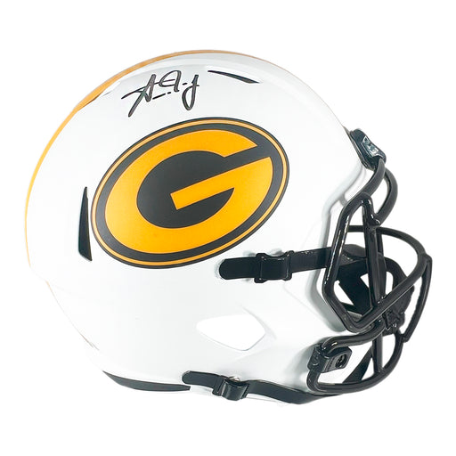 Aaron Jones Signed Green Bay Packers Lunar Eclipse Speed Full-Size Replica Football Helmet (Beckett)