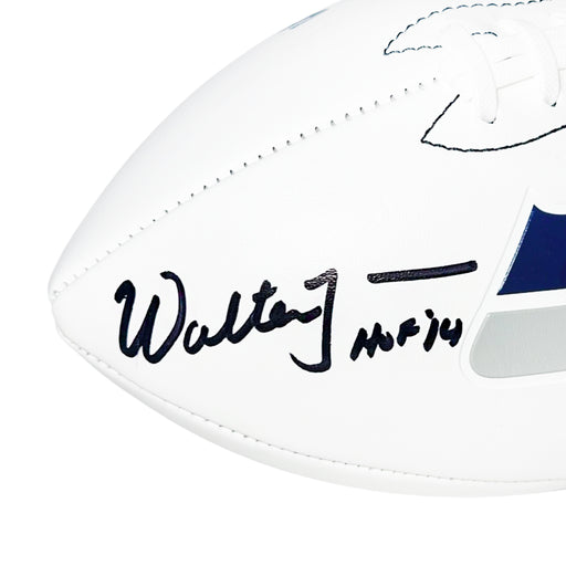 Walter Jones Signed HOF 14 Inscription Seattle Seahawks Official NFL Team Logo Football (Beckett)