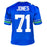 Walter Jones Signed Seattle Royal Blue Football Jersey (Beckett)