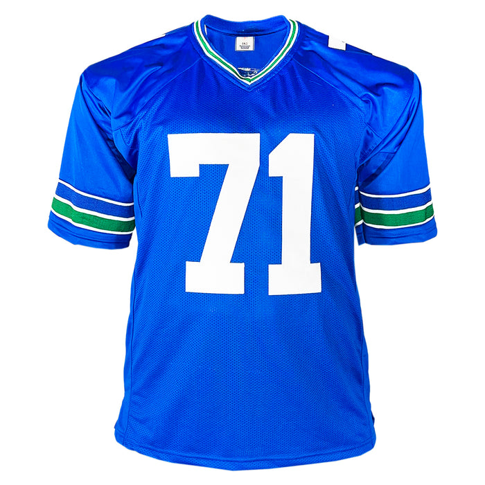 Walter Jones Signed Seattle Royal Blue Football Jersey (Beckett)