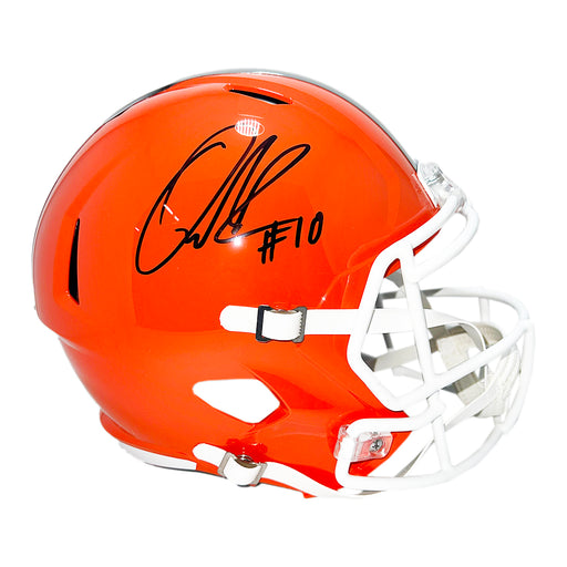 Quinshon Judkins Signed Cleveland Browns Speed 2024 Full-Size Replica Football Helmet (Beckett)