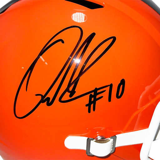 Quinshon Judkins Signed Cleveland Browns Speed 2024 Full-Size Replica Football Helmet (Beckett)
