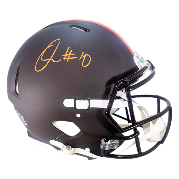 Quinshon Judkins Signed Cleveland Browns Alt 2025 Authentic Speed Full-Size Football Helmet (Beckett)