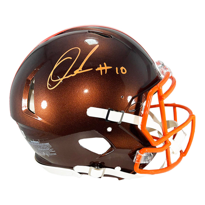 Quinshon Judkins Signed Cleveland Browns Authentic Flash Speed Full-Size Football Helmet (Beckett)
