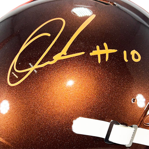 Quinshon Judkins Signed Cleveland Browns Authentic Flash Speed Full-Size Football Helmet (Beckett)