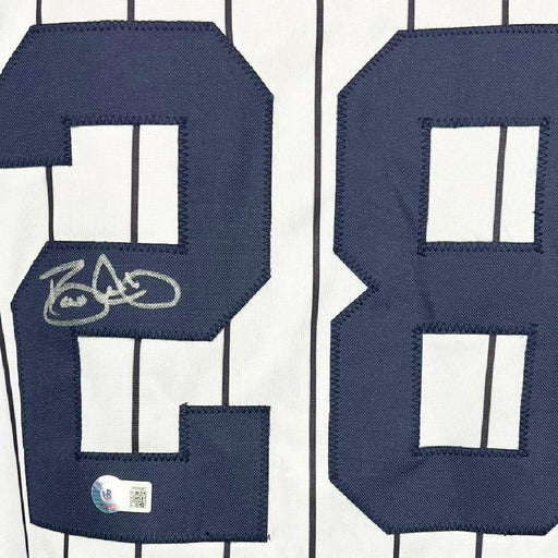 David Justice Signed New York Pinstripe Baseball Jersey (Beckett) - RSA