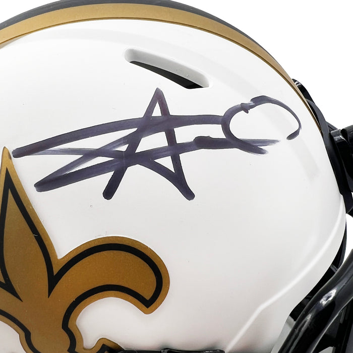 Alvin Kamara Signed New Orleans Saints Lunar Mini Football Helmet (JSA)