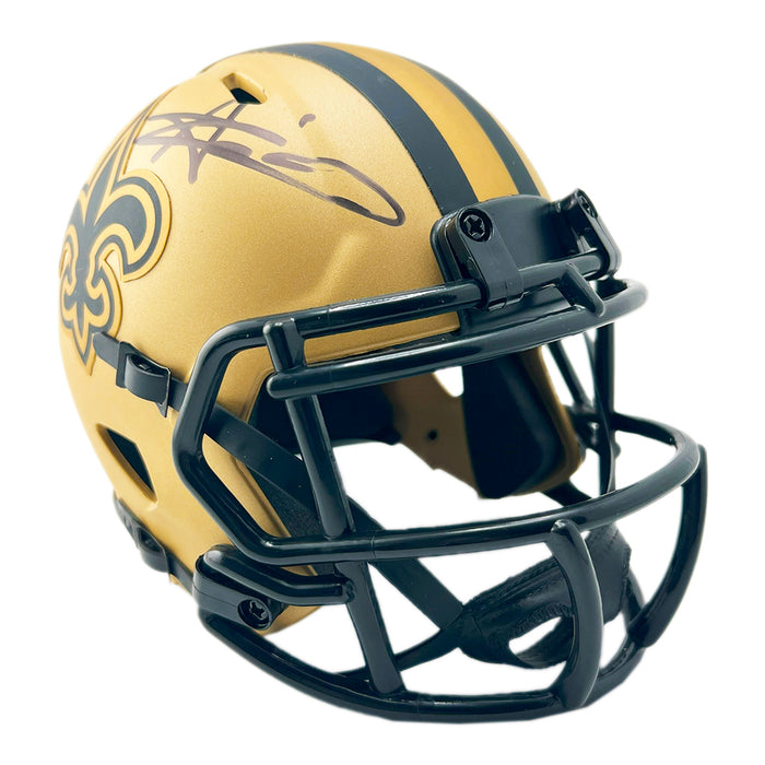 Alvin Kamara Signed New Orleans Saints Rave Mini Football Helmet (JSA)