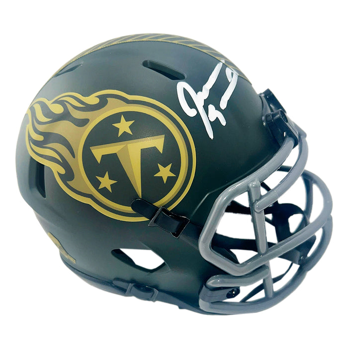 Jevon Kearse Signed Tennessee Titans Salute 2025 Mini Football Helmet (JSA)