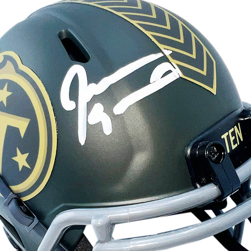 Jevon Kearse Signed Tennessee Titans Salute 2025 Mini Football Helmet (JSA)