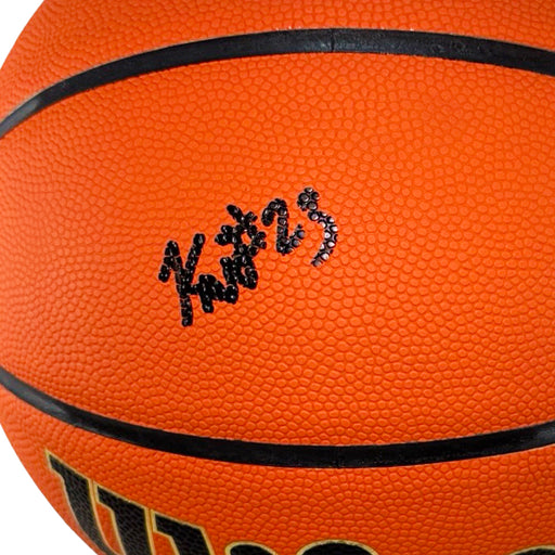 Keaton Wagler Signed Wilson NCAA Legend Basketball (JSA)