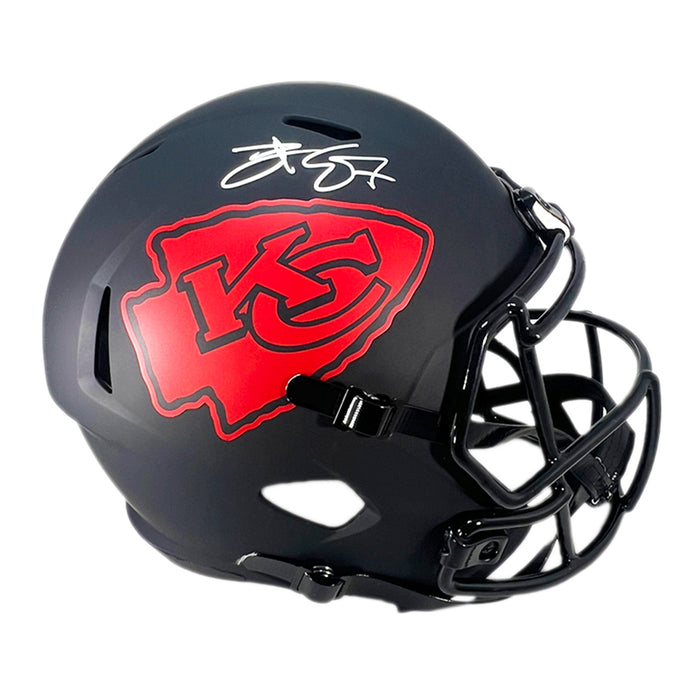 Travis Kelce Signed Kansas City Chiefs Eclipse Speed Full-Size Replica Football Helmet (Beckett)