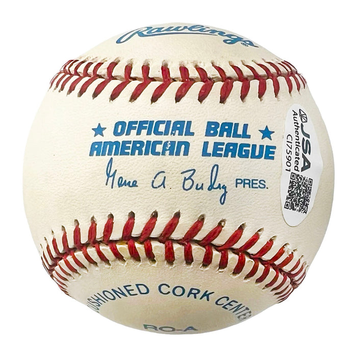 George Kell Signed HOF 83 Inscription Rawlings Official American League Baseball (JSA)