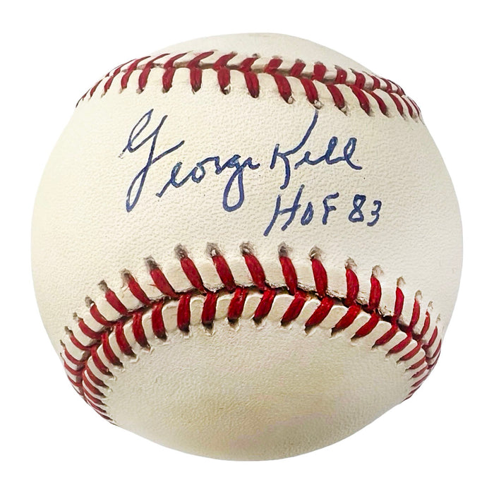 George Kell Signed HOF 83 Inscription Rawlings Official American League Baseball (JSA)