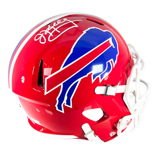 Jim Kelly Signed Buffalo Bills Throwback 1987-01 Speed Full-Size Replica Football Helmet (Beckett)