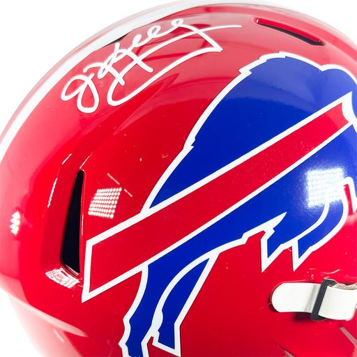 Jim Kelly Signed Buffalo Bills Throwback 1987-01 Speed Full-Size Replica Football Helmet (Beckett)