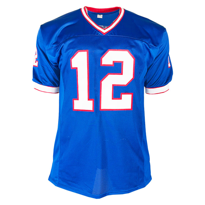 Jim Kelly Signed Buffalo Pro Blue Football Jersey (JSA)