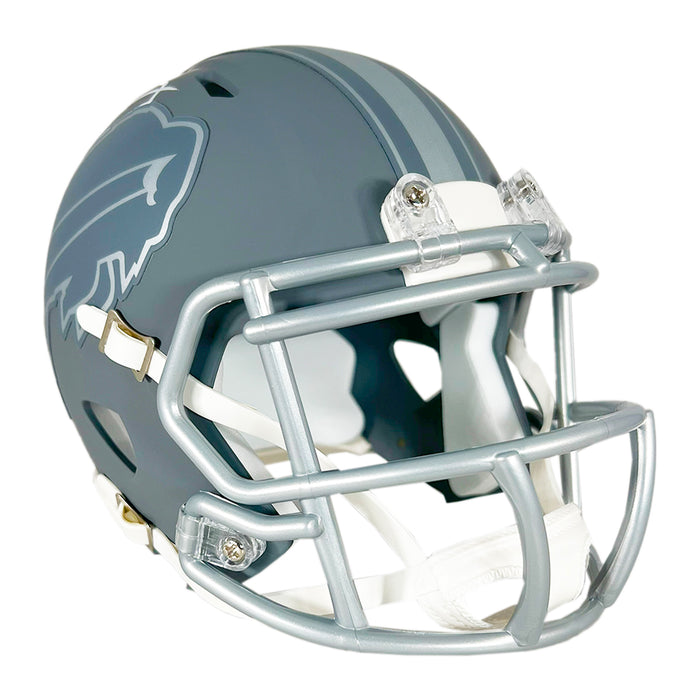 Jim Kelly Signed Buffalo Bills Slate Alternate Speed Mini Football Helmet (JSA)