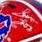 Bills Triplets Signed Buffalo Bills Throwback 87-01 Speed Full-Size Replica Football Helmet (JSA)