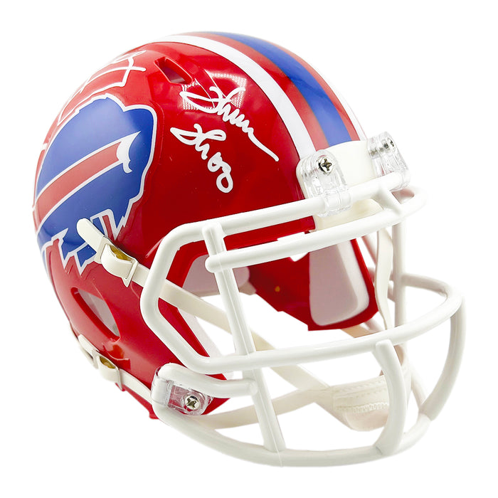 Bills Triplets Signed Buffalo Bills Throwback 87-01 Speed Mini Football Helmet (JSA)