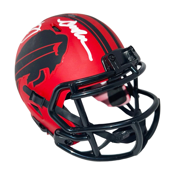 Bills Triplets Signed Buffalo Bills Rave Mini Football Helmet (Beckett — RSA