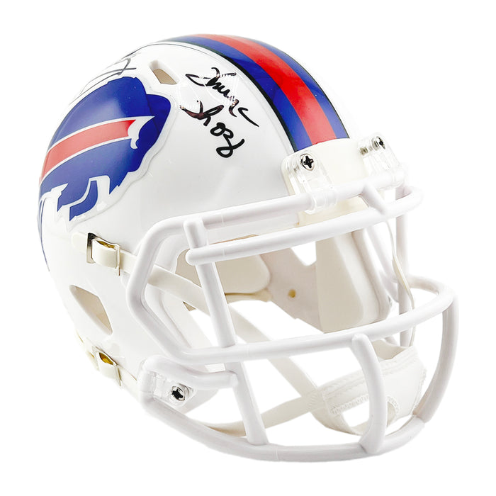 Jim Kelly and Thurman Thomas Signed Buffalo Bills Speed Mini Football Helmet (JSA)