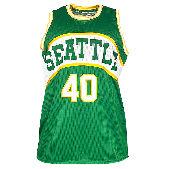 Shawn Kemp Signed Seattle Green Basketball Jersey (JSA)