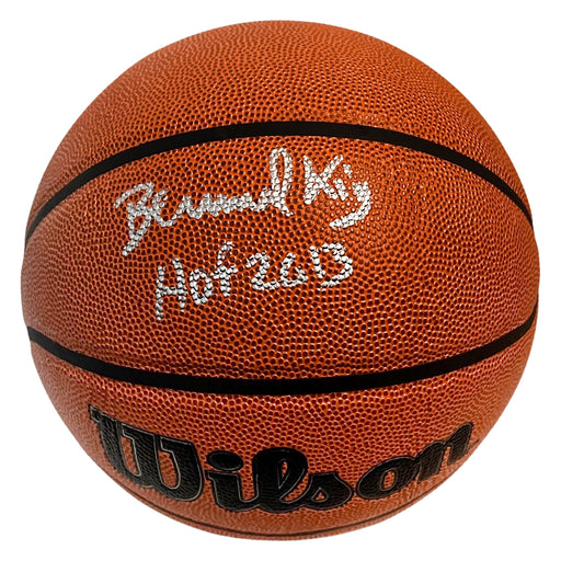 Bernard King Signed HOF 13 Inscription Wilson Authentic Series Basketball (Beckett)