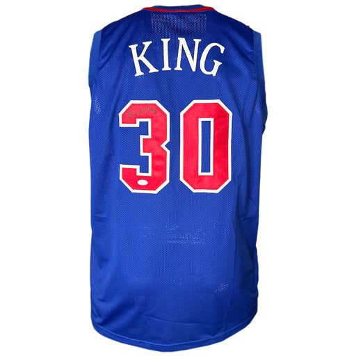 Bernard King Signed Washington Blue Basketball Jersey (JSA)