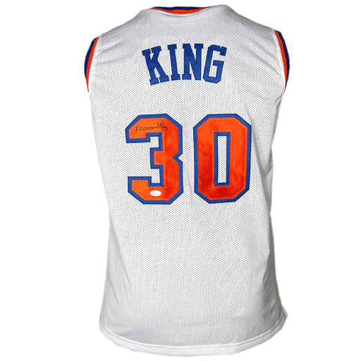 Bernard King Signed New York White Basketball Jersey (JSA)
