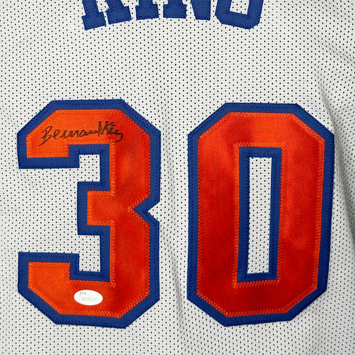 Bernard King Signed New York White Basketball Jersey (JSA)