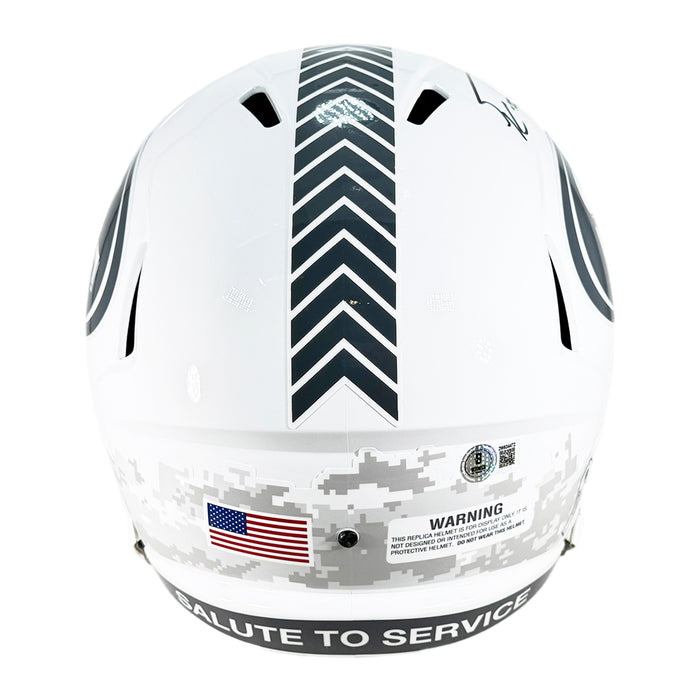 George Kittle Signed San Francisco 49ers Salute to Service 2024 Full-Size Replica Football Helmet (Beckett)