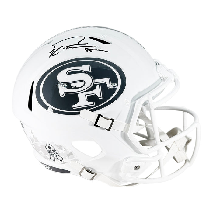 George Kittle Signed San Francisco 49ers Salute to Service 2024 Full-Size Replica Football Helmet (Beckett)