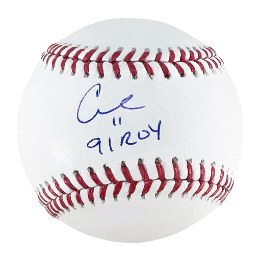 Chuck Knoblauch Signed 91 ROY Inscription Rawlings Official Major League Baseball (JSA)