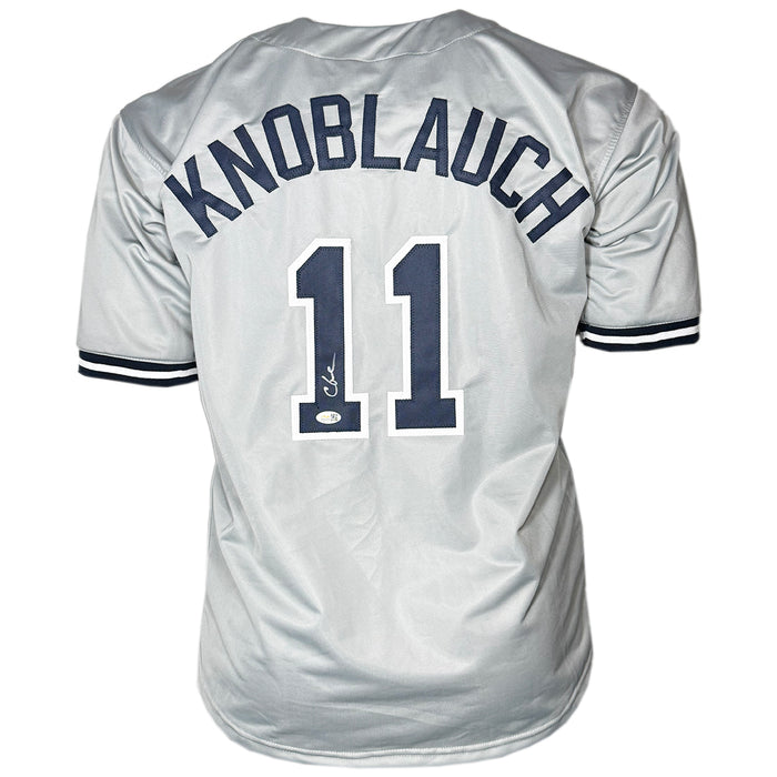 Chuck Knoblauch Signed New York Grey Baseball Jersey (JSA)