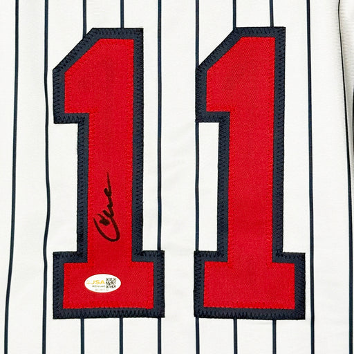 Chuck Knoblauch Signed Minnesota Pinstripe Baseball Jersey (JSA)