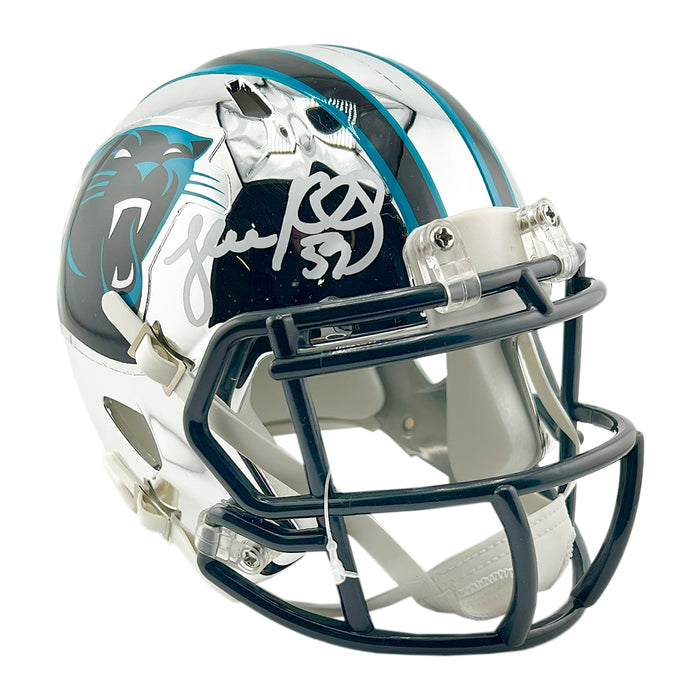 Luke Kuechly Signed Carolina Panthers Chrome Mini Football Helmet (Beckett)