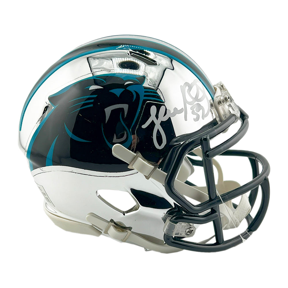 Luke Kuechly Signed Carolina Panthers Chrome Mini Football Helmet (Beckett)