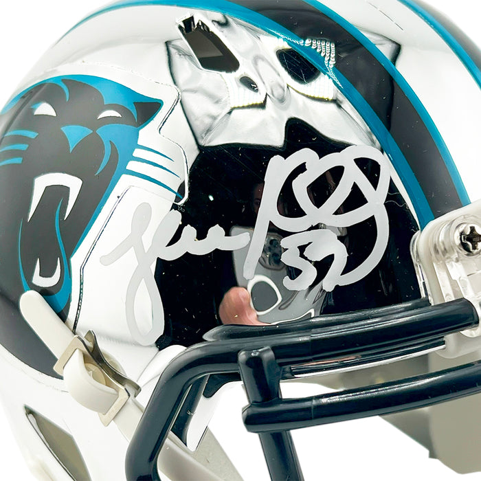 Luke Kuechly Signed Carolina Panthers Chrome Mini Football Helmet (Beckett)