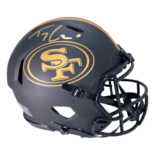 Trey Lance Signed San Francisco 49ers Authentic Eclipse Speed Full-Size Football Helmet (Beckett)