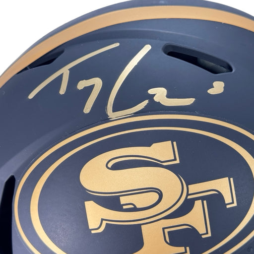 Trey Lance Signed San Francisco 49ers Authentic Eclipse Speed Full-Size Football Helmet (Beckett)