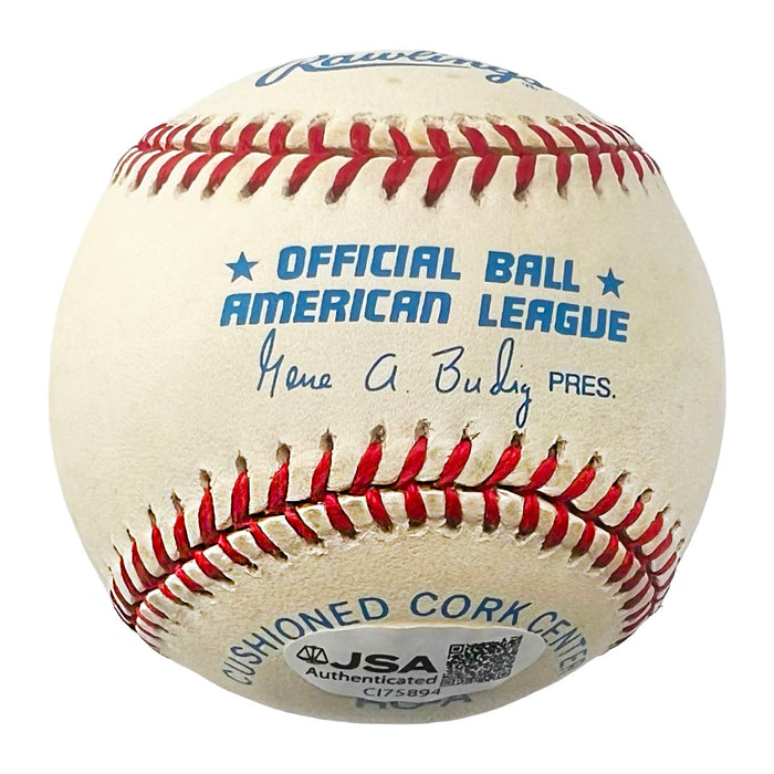 Don Larsen Signed 288 Wins Inscription Rawlings Official Major League Baseball (JSA)